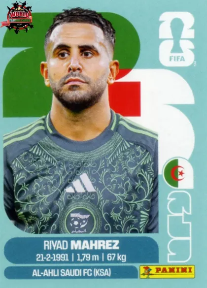 ALG15 Riyad Mahrez Panini World Cup 2026 2026 ALG15 Riyad Mahrez Panini World Cup 2026 2026