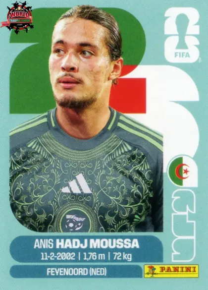 ALG17 Anis Hadj Moussa Panini World Cup 2026 2026 ALG17 Anis Hadj Moussa Panini World Cup 2026 2026