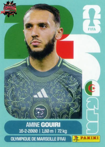 ALG18 Amine Gouiri Panini World Cup 2026 2026 ALG18 Amine Gouiri Panini World Cup 2026 2026