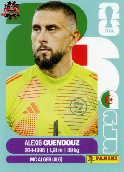 ALG2 Alexis Guendouz Panini World Cup 2026 2026 ALG2 Alexis Guendouz Panini World Cup 2026 2026