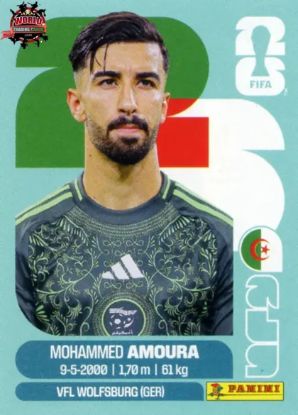 ALG20 Mohammed Amoura Panini World Cup 2026 2026 ALG20 Mohammed Amoura Panini World Cup 2026 2026