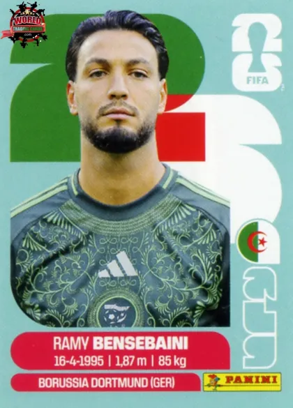 ALG3 Ramy Bensebaini Panini World Cup 2026 2026 ALG3 Ramy Bensebaini Panini World Cup 2026 2026