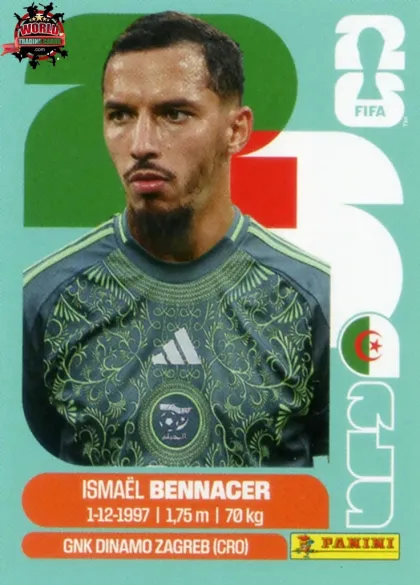 ALG8 Ismael Bennacer Panini World Cup 2026 2026 ALG8 Ismael Bennacer Panini World Cup 2026 2026