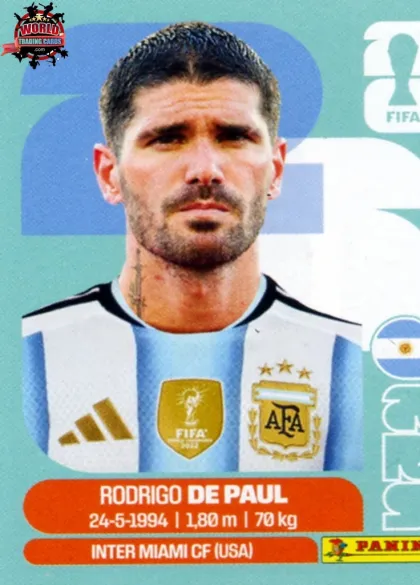 ARG10 Rodrigo De Paul Panini World Cup 2026 2026 ARG10 Rodrigo De Paul Panini World Cup 2026 2026