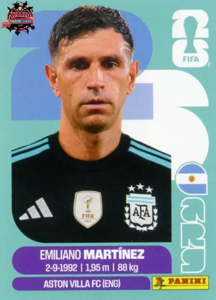 ARG2 Emiliano Martinez Panini World Cup 2026 2026 ARG2 Emiliano Martinez Panini World Cup 2026 2026
