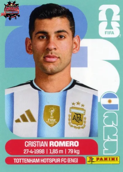 ARG4 Cristian Romero Panini World Cup 2026 2026 ARG4 Cristian Romero Panini World Cup 2026 2026