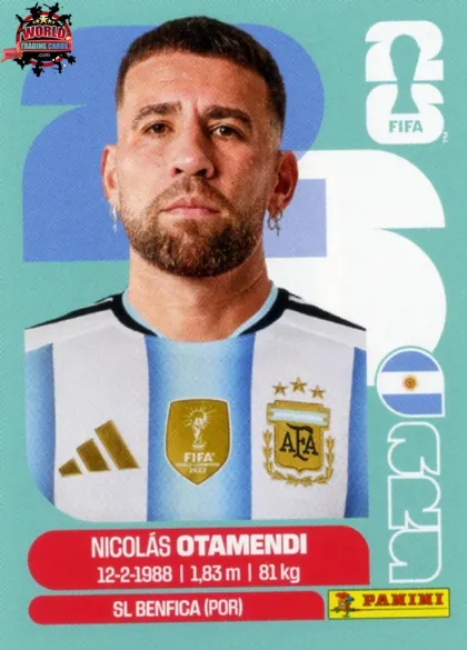 ARG5 Nicolas Otamendi Panini World Cup 2026 2026 ARG5 Nicolas Otamendi Panini World Cup 2026 2026