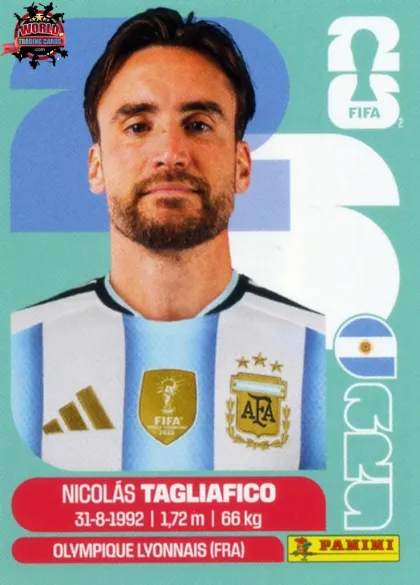 ARG6 Nicolas Tagliafico Panini World Cup 2026 2026 ARG6 Nicolas Tagliafico Panini World Cup 2026 2026