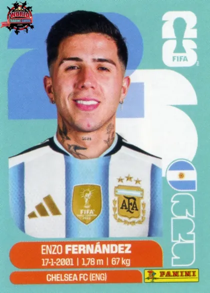 ARG8 Enzo Fernandez Panini World Cup 2026 2026 ARG8 Enzo Fernandez Panini World Cup 2026 2026