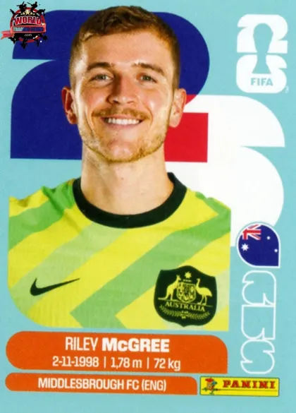 AUS12 Riley McGree Panini World Cup 2026 2026 AUS12 Riley McGree Panini World Cup 2026 2026