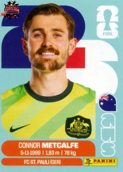 AUS15 Connor Metcalfe Panini World Cup 2026 2026 AUS15 Connor Metcalfe Panini World Cup 2026 2026