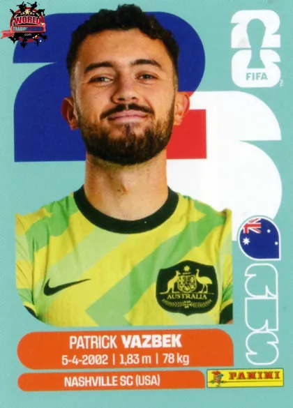 AUS16 Patrick Yazbek Panini World Cup 2026 2026 AUS16 Patrick Yazbek Panini World Cup 2026 2026