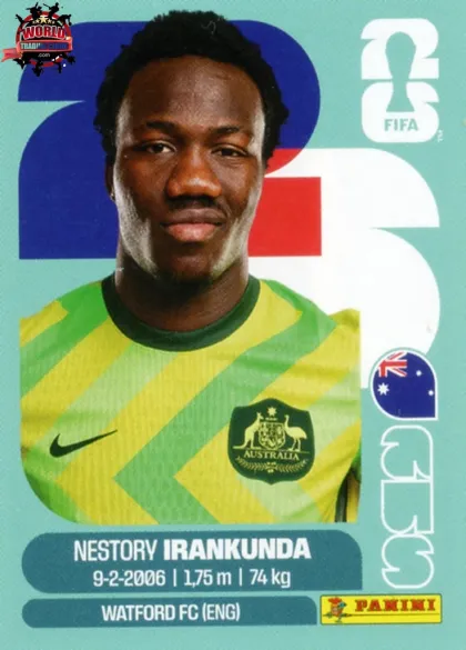 AUS19 Nestory Irankunda Panini World Cup 2026 2026 AUS19 Nestory Irankunda Panini World Cup 2026 2026