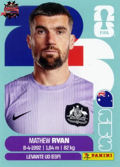 AUS2 Mathew Ryan Panini World Cup 2026 2026 AUS2 Mathew Ryan Panini World Cup 2026 2026
