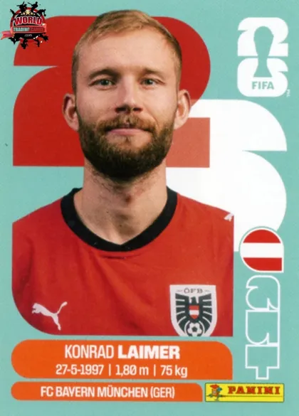 AUT12 Konrad Laimer Panini World Cup 2026 2026 AUT12 Konrad Laimer Panini World Cup 2026 2026