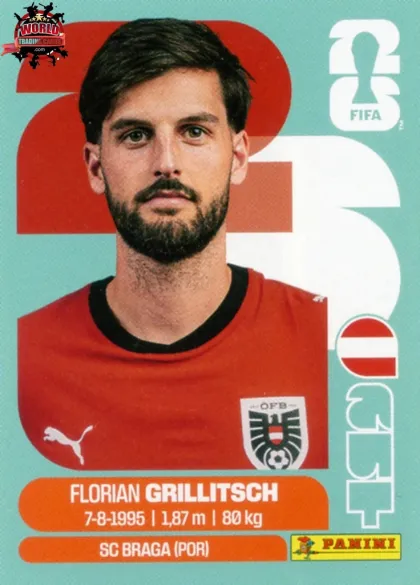 AUT14 Florian Grillitsch Panini World Cup 2026 2026 AUT14 Florian Grillitsch Panini World Cup 2026 2026