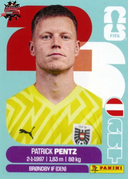 AUT3 Patrick Pentz Panini World Cup 2026 2026 AUT3 Patrick Pentz Panini World Cup 2026 2026