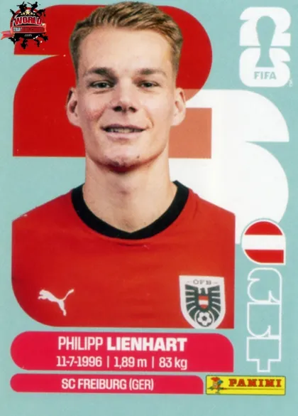 AUT6 Philipp Lienhart Panini World Cup 2026 2026 AUT6 Philipp Lienhart Panini World Cup 2026 2026
