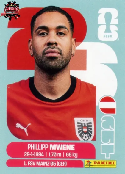 AUT8 Phillipp Mwene Panini World Cup 2026 2026 AUT8 Phillipp Mwene Panini World Cup 2026 2026