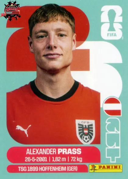 AUT9 Alexander Prass Panini World Cup 2026 2026 AUT9 Alexander Prass Panini World Cup 2026 2026
