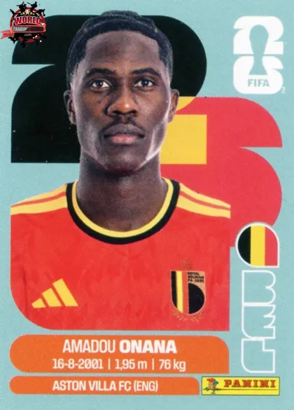 BEL10 Amadou Onana Panini World Cup 2026 2026 BEL10 Amadou Onana Panini World Cup 2026 2026