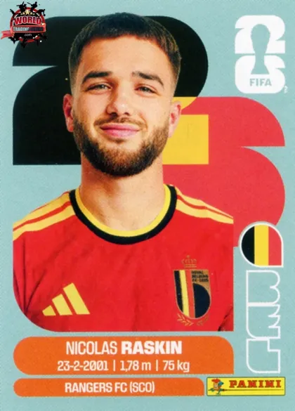 BEL11 Nicolas Raskin Panini World Cup 2026 2026 BEL11 Nicolas Raskin Panini World Cup 2026 2026