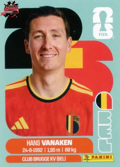 BEL14 Hans Vanaken Panini World Cup 2026 2026 BEL14 Hans Vanaken Panini World Cup 2026 2026
