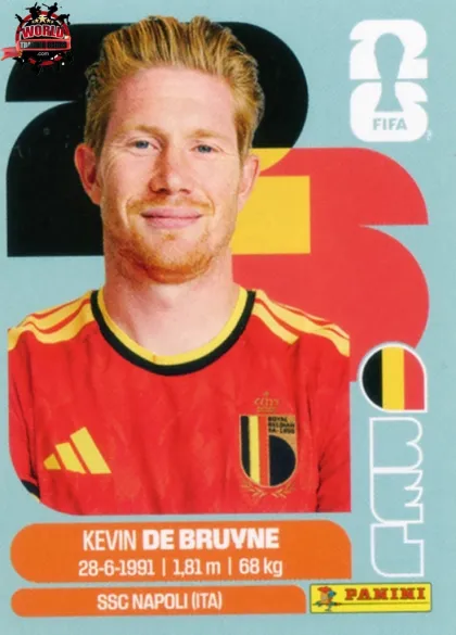 BEL15 Kevin De Bruyne Panini World Cup 2026 2026 BEL15 Kevin De Bruyne Panini World Cup 2026 2026