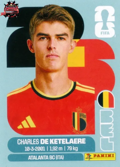 BEL17 Charles De Ketelaere Panini World Cup 2026 2026 BEL17 Charles De Ketelaere Panini World Cup 2026 2026