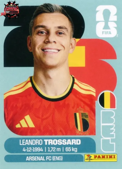 BEL18 Leandro Trossard Panini World Cup 2026 2026 BEL18 Leandro Trossard Panini World Cup 2026 2026