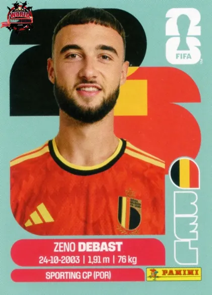 BEL5 Zeno Debast Panini World Cup 2026 2026 BEL5 Zeno Debast Panini World Cup 2026 2026