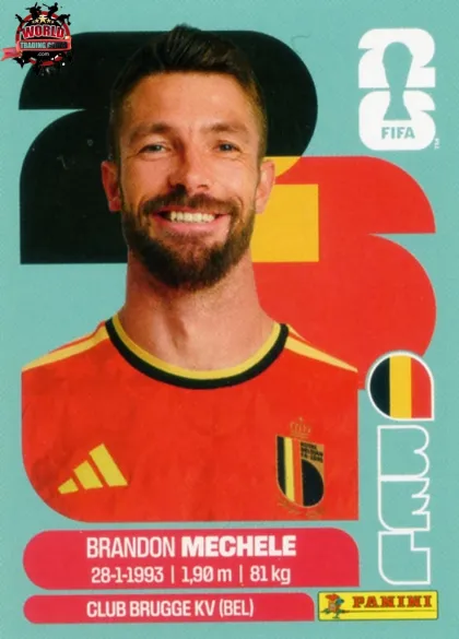 BEL6 Brandon Mechele Panini World Cup 2026 2026 BEL6 Brandon Mechele Panini World Cup 2026 2026