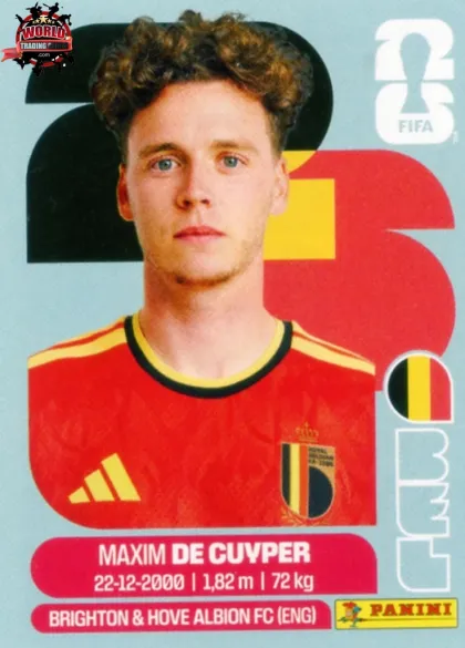 BEL7 Maxim De Cuyper Panini World Cup 2026 2026 BEL7 Maxim De Cuyper Panini World Cup 2026 2026