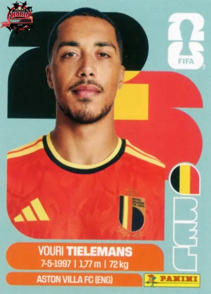 BEL9 Youri Tielemans Panini World Cup 2026 2026 BEL9 Youri Tielemans Panini World Cup 2026 2026