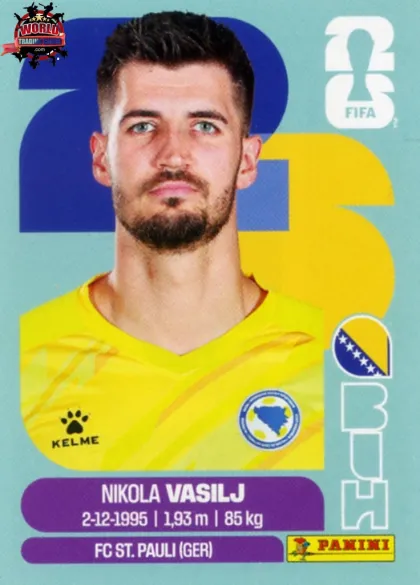BIH2 Nikola Vasilj Panini World Cup 2026 2026 BIH2 Nikola Vasilj Panini World Cup 2026 2026
