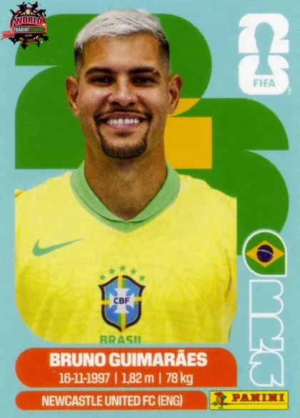 BRA11 Bruno Guimarães Panini World Cup 2026 2026 BRA11 Bruno Guimarães Panini World Cup 2026 2026