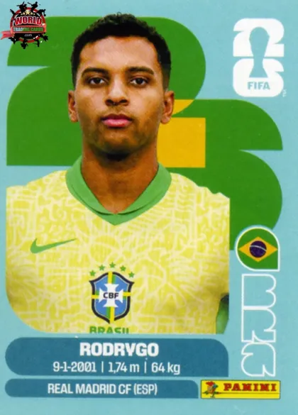 BRA15 Rodrygo Panini World Cup 2026 2026 BRA15 Rodrygo Panini World Cup 2026 2026