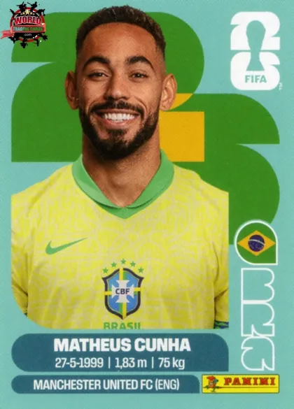 BRA17 Matheus Cunha Panini World Cup 2026 2026 BRA17 Matheus Cunha Panini World Cup 2026 2026