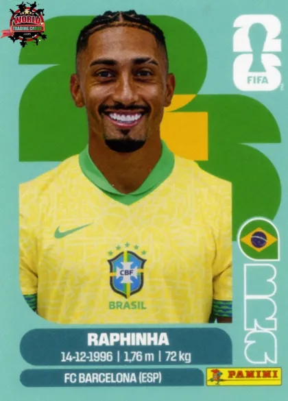 BRA19 Raphinha Panini World Cup 2026 2026 BRA19 Raphinha Panini World Cup 2026 2026