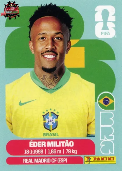 BRA5 Éder Militão Panini World Cup 2026 2026 BRA5 Éder Militão Panini World Cup 2026 2026
