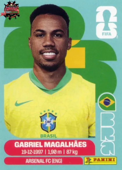 BRA6 Gabriel Magalhães Panini World Cup 2026 2026 BRA6 Gabriel Magalhães Panini World Cup 2026 2026