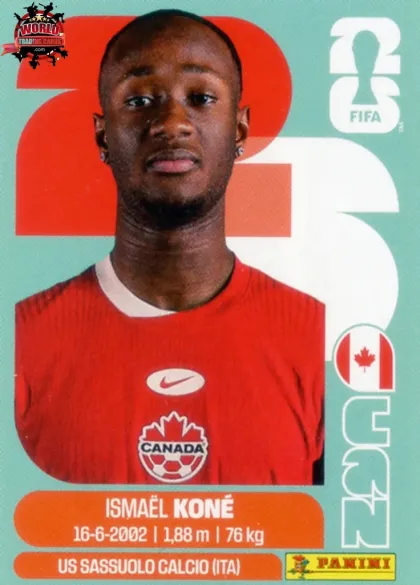 CAN11 Ismaël Koné Panini World Cup 2026 2026 CAN11 Ismaël Koné Panini World Cup 2026 2026