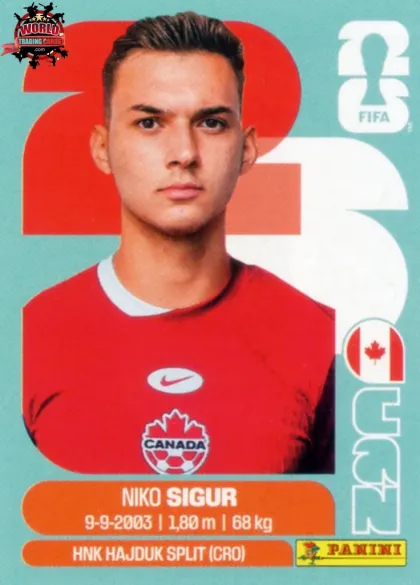 CAN16 Niko Sigur Panini World Cup 2026 2026 CAN16 Niko Sigur Panini World Cup 2026 2026
