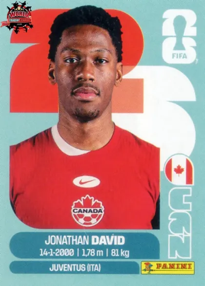 CAN20 Jonathan David Panini World Cup 2026 2026 CAN20 Jonathan David Panini World Cup 2026 2026