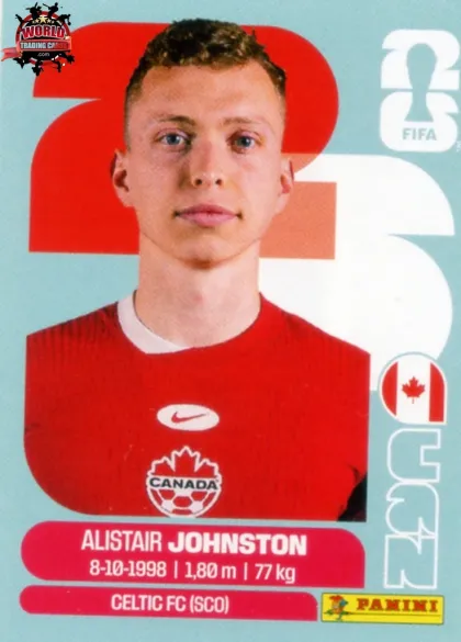 CAN4 Alistair Johnston Panini World Cup 2026 2026 CAN4 Alistair Johnston Panini World Cup 2026 2026