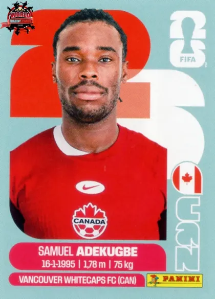 CAN5 Samuel Adekugbe Panini World Cup 2026 2026 CAN5 Samuel Adekugbe Panini World Cup 2026 2026