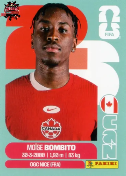 CAN8 Moïse Bombito Panini World Cup 2026 2026 CAN8 Moïse Bombito Panini World Cup 2026 2026