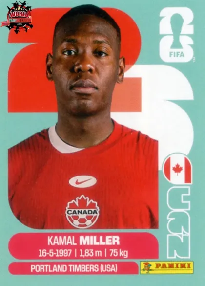 CAN9 Kamal Miller Panini World Cup 2026 2026 CAN9 Kamal Miller Panini World Cup 2026 2026