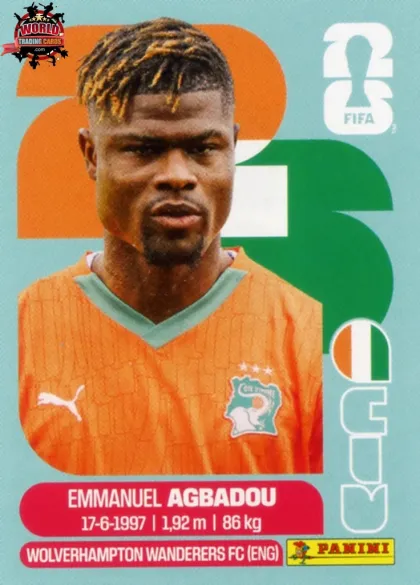 CIV8 Emmanuel Agbadou Panini World Cup 2026 2026 CIV8 Emmanuel Agbadou Panini World Cup 2026 2026