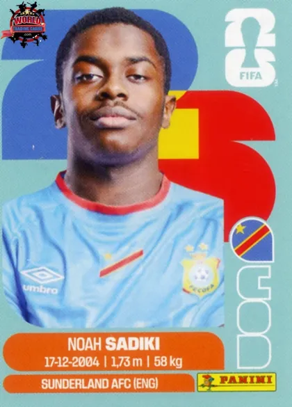 COD12 Noah Sadiki Panini World Cup 2026 2026 COD12 Noah Sadiki Panini World Cup 2026 2026